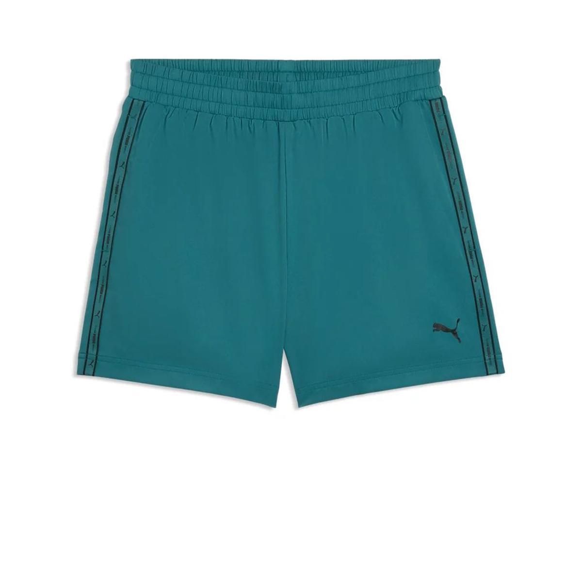 PUMA - Ess Tape Woven Shorts 5”, Pantaloncini in Tessuto Uomo-Verde