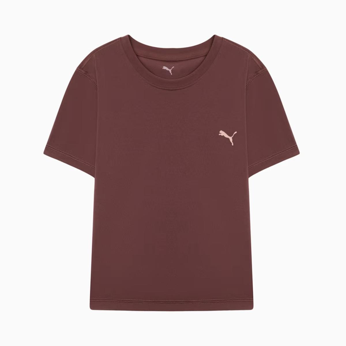 PUMA W Strong Cross Back Tee Magliette Unisex - Adulto (Pacco da 1)-Marrone