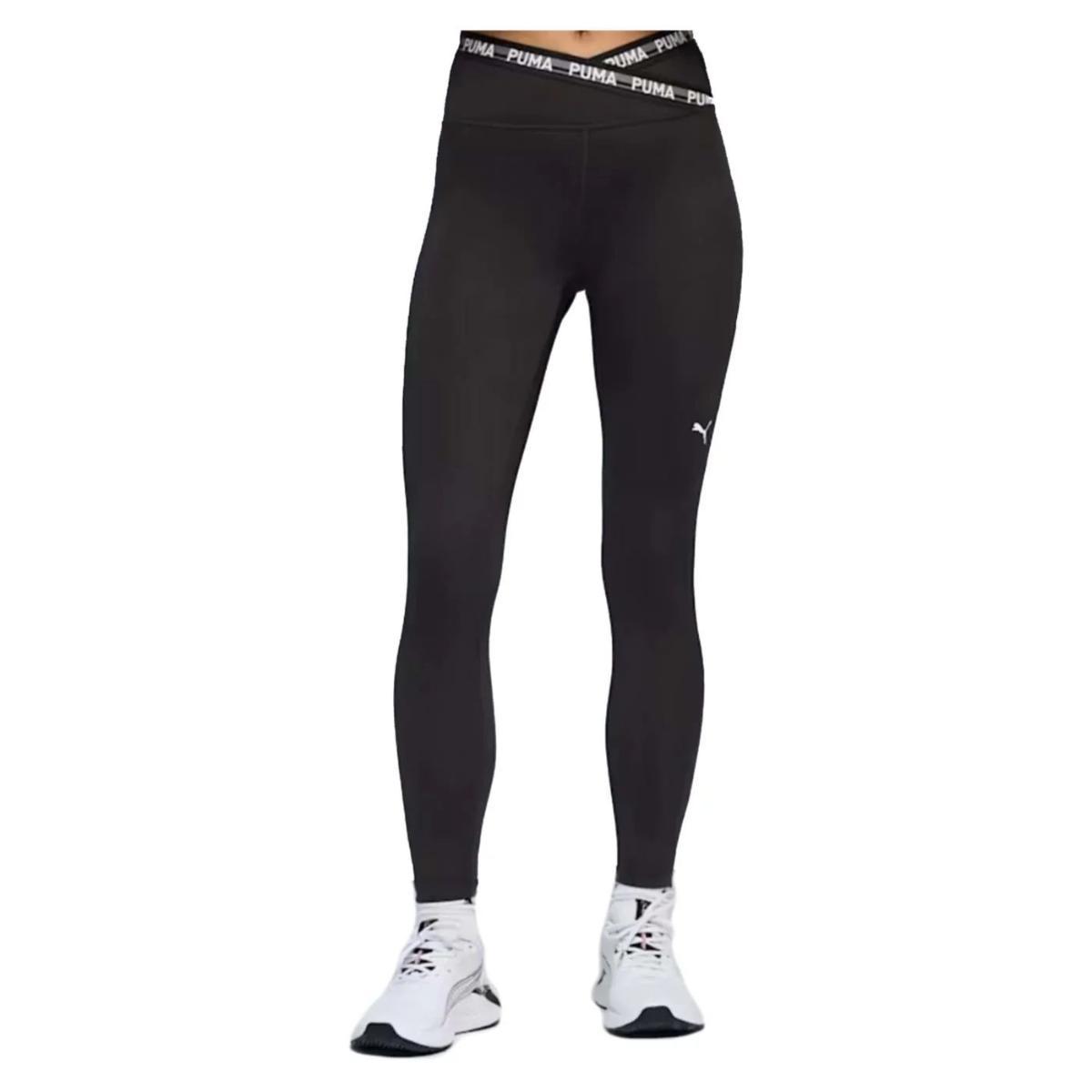 PUMA W Strong Cross Front Tight - Hw 7/8 Collant Unisex - Adulto (Pacco da 1)-Nero