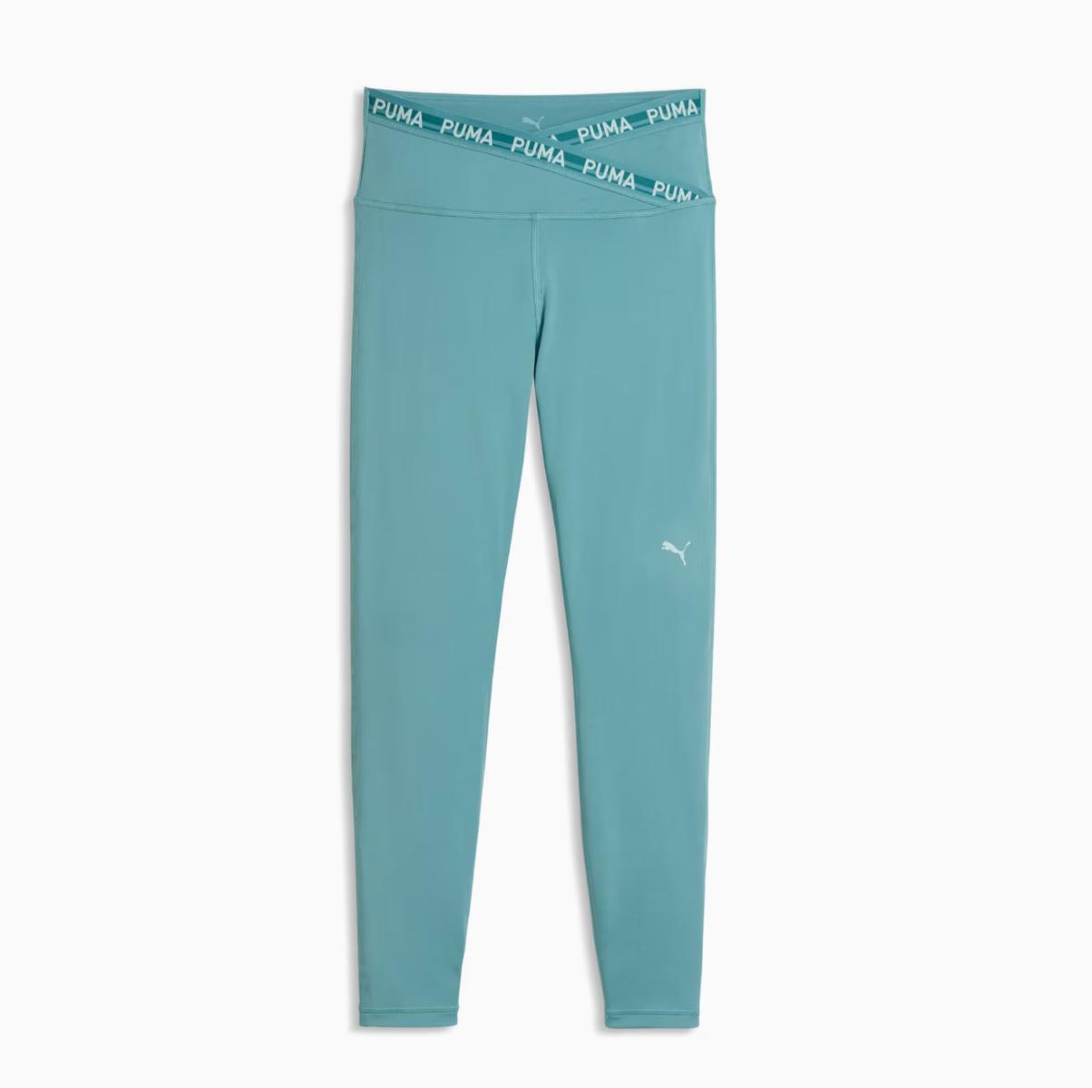 PUMA W Strong Cross Front Tight - Hw 7/8 Collant Unisex - Adulto (Pacco da 1)-Celeste
