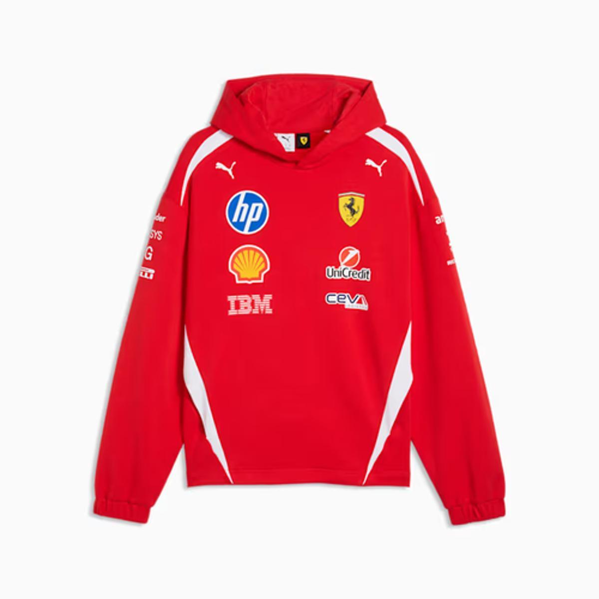 PUMA Felpa con cappuccio da uomo Scuderia Ferrari HP Replica Autentica