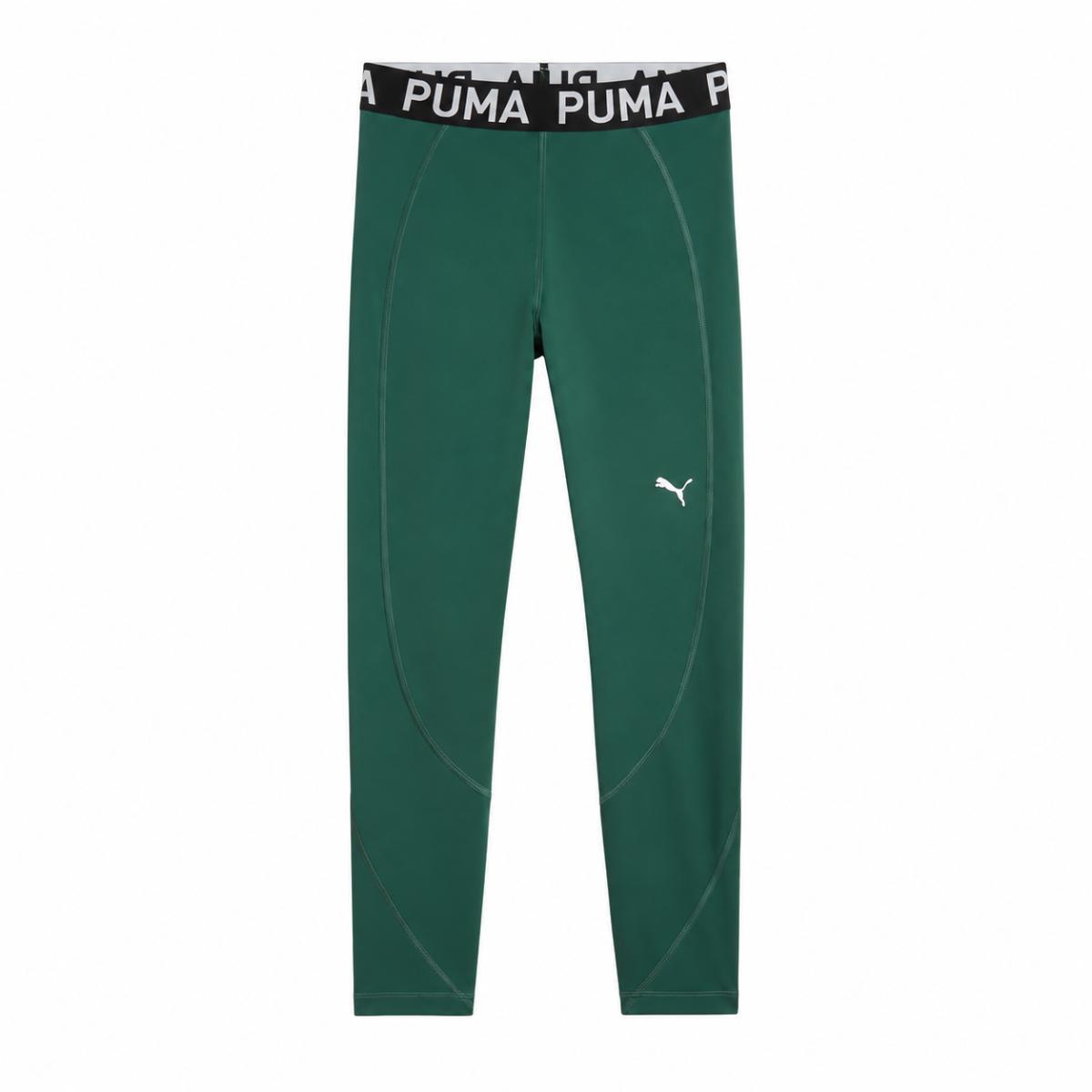 PUMA - W Strong Colorblock Tight - HW FL, Collant Bambina Unisex - Adulto-Verde