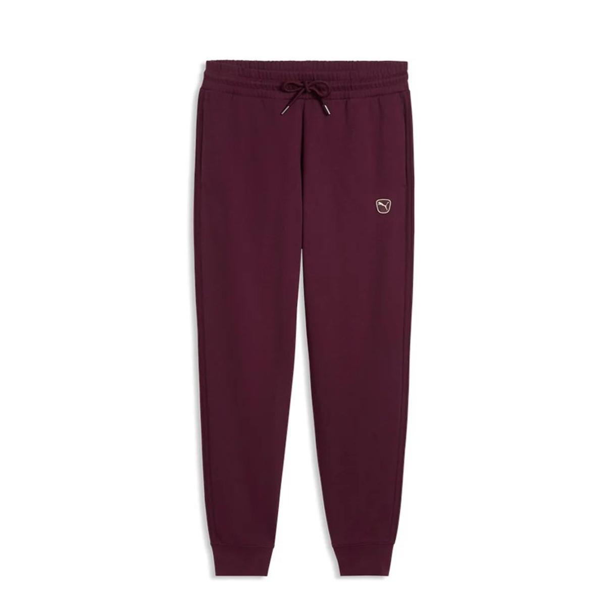 PUMA Pantaloni della Tuta Essentials Elevated da Donna-Rosso