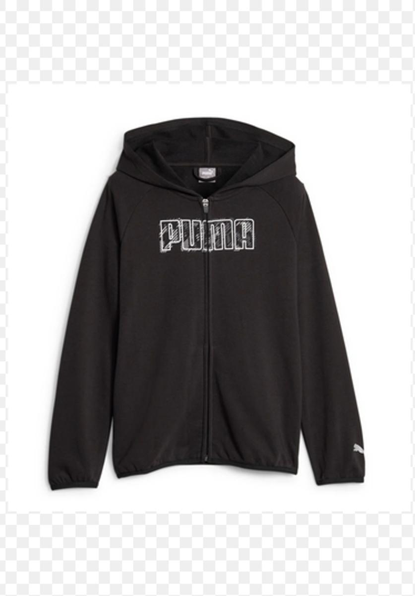 PUMA Active Sports Full-Zip Hoodie TR B Felpa Unisex - Bimbi 0-24-Nero