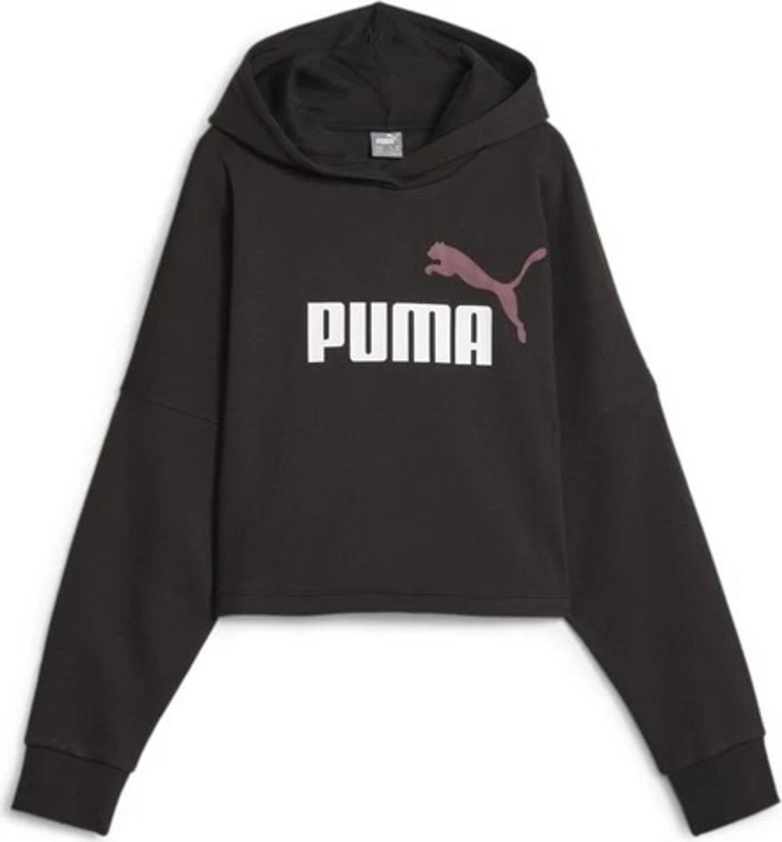 Puma Felpa con Cappuccio Corta con Logo Ess G Sudore Bambine e Ragazze
