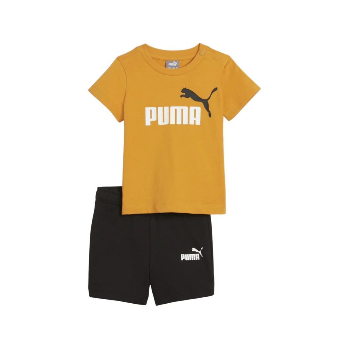 Puma Minicats Tee & Shorts Set Tuta da Pista Unisex - Bambini e Ragazzi-Arancione