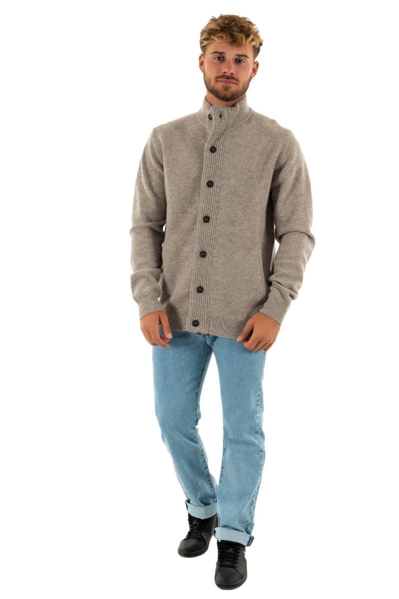 Maglie Barbour Essential Patch Zip Through Jumper new stone-Stone