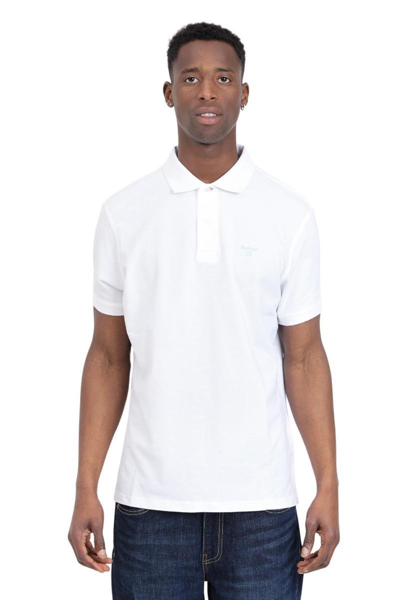 BARBOUR Polo Uomo Lightweight Sports Polo Shirt MML1367WH11 Colore Bianco