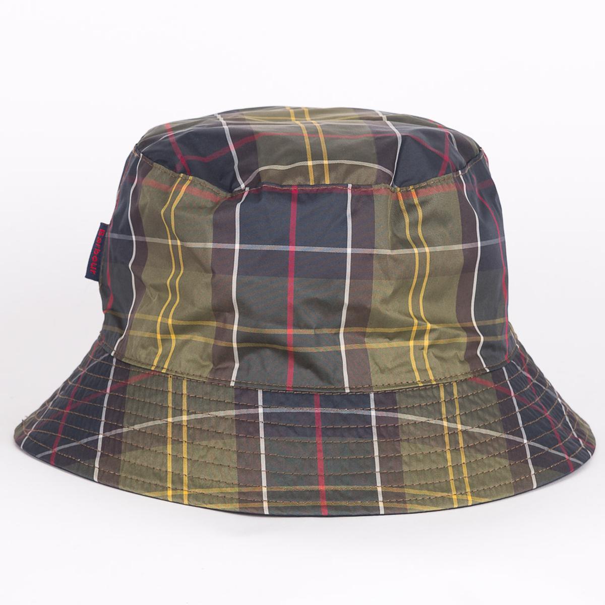 BARBOUR Cappello Uomo Reversibile Impermeabile MHA0839NY52 Blu Scuro-Multicolore