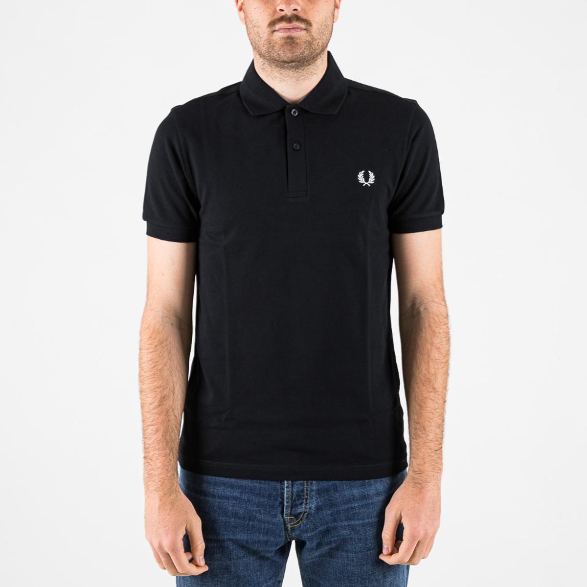 Polo Fred Perry Plain Fred Perry Shirt black & snow white