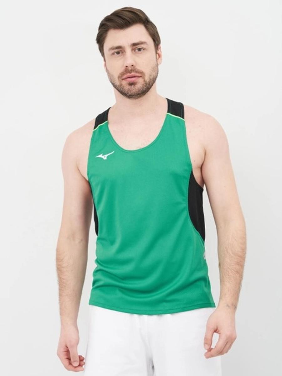 Mizuno Premium Singlet Maglietta Senza Maniche Uomo-Verde