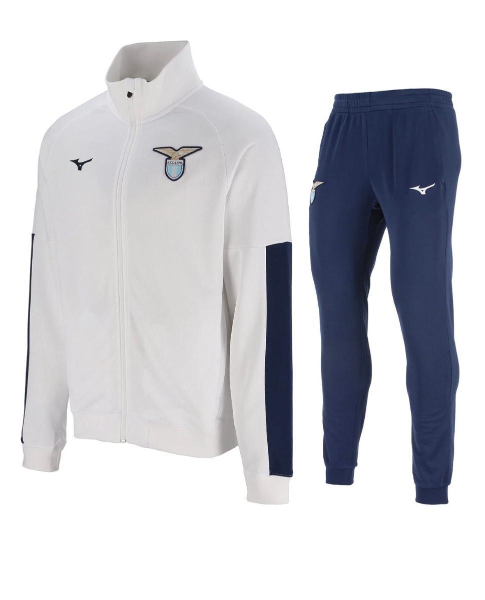 Tuta Completa Mizuno Lazio Knitted Travel Suit Bianca e Blu 2025/2026