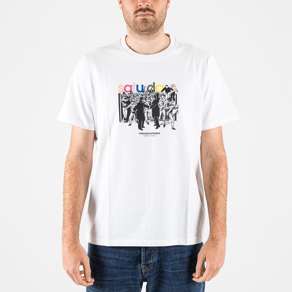 Weekend Offender Saturdays Kids - Maglietta da uomo con grafica-Bianco