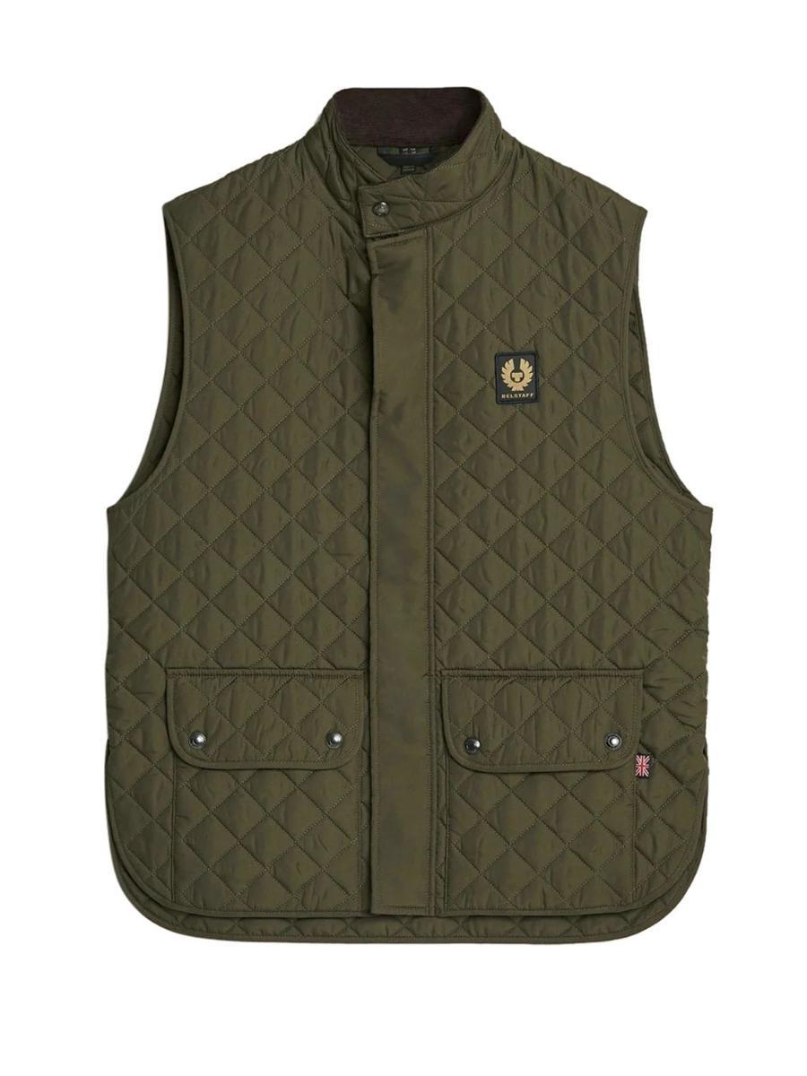 Black Icon Vest di Belstaff-Oliva sbiadita