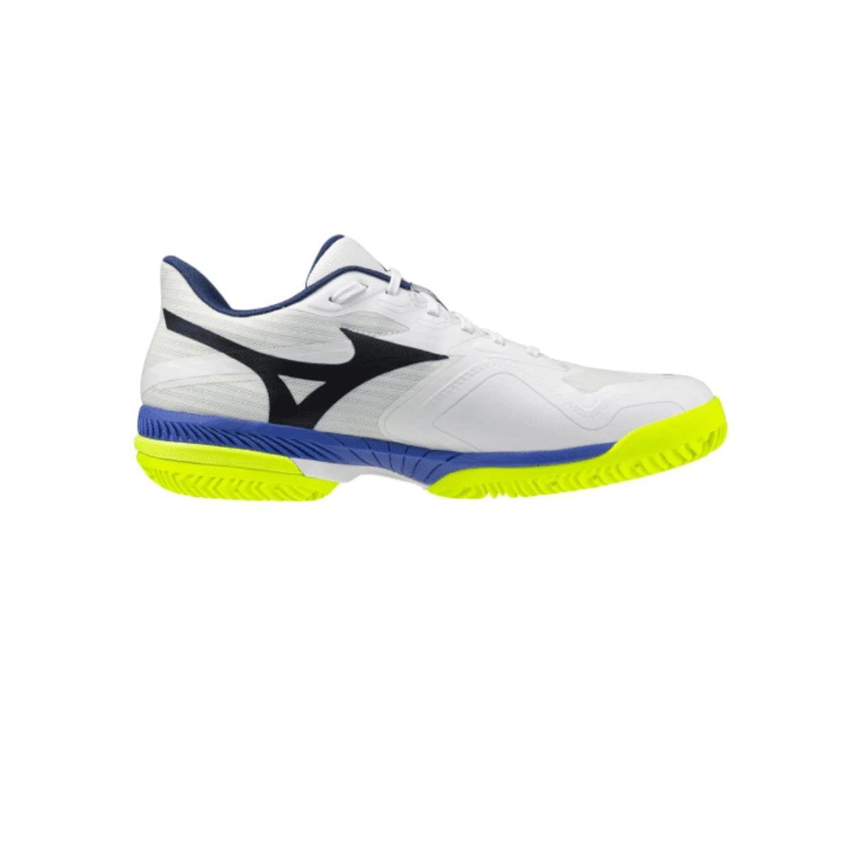Mizuno Wave Exceed Court CC Scarpe Tennis Uomo Bianche Blu-Bianco