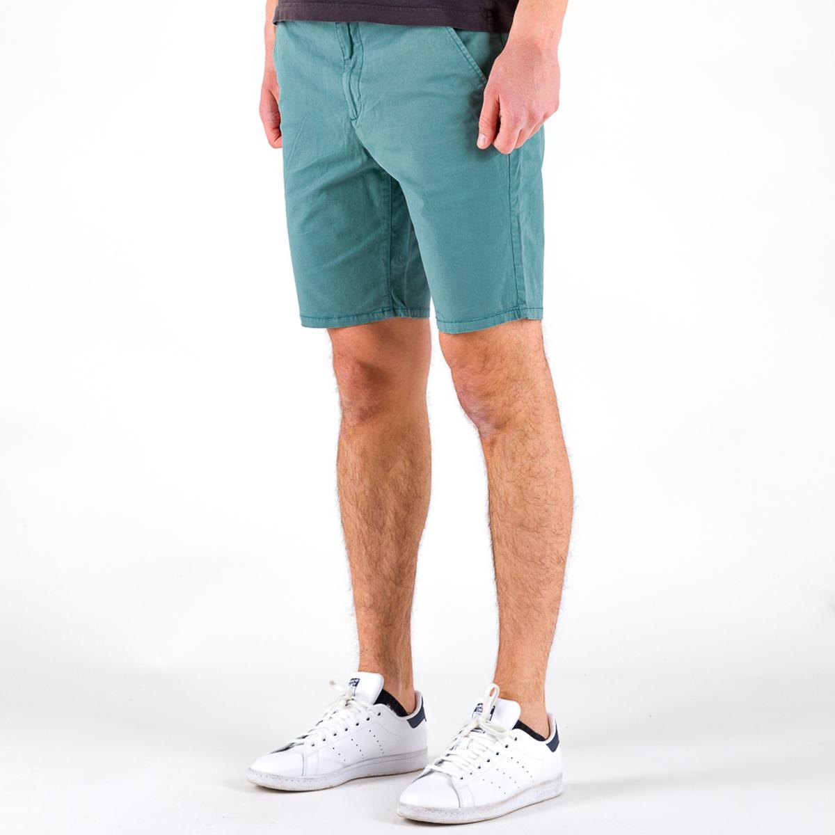 Pantaloni Farah Hawk Dyed Twill Chino Shorts mallard green