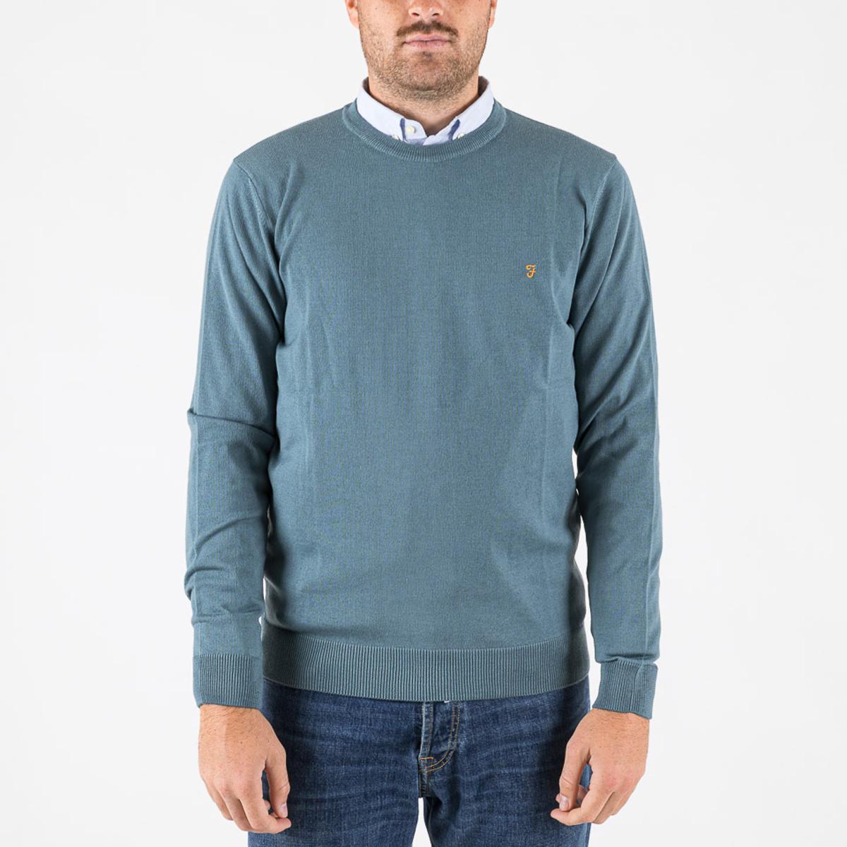 Maglie Farah Mullen Merino Wool Jumper chalk blue-Chalk Blue
