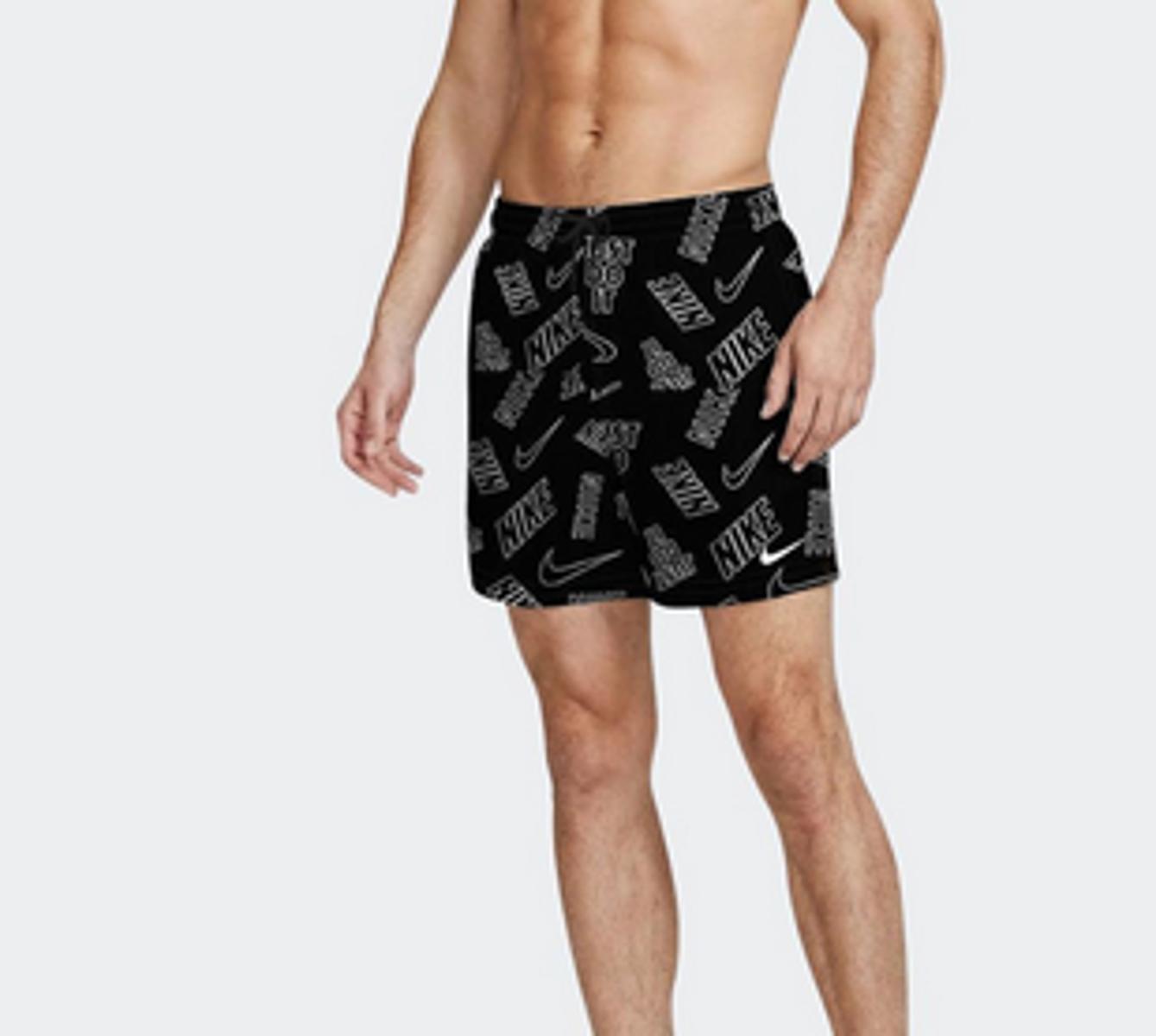 Nike Nike Swim Breaker Multi Print 5" Volley Short Midnight Navy Swim Trunks Unisex - Adulto-Nero