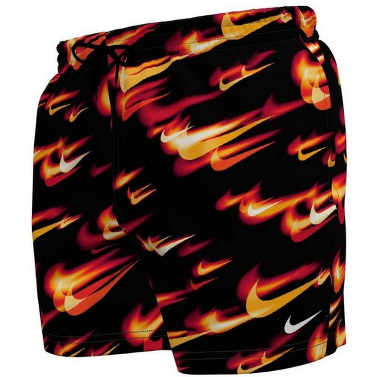 Nike Nike Swim Breaker Multi Print 5" Volley Short Midnight Navy Swim Trunks Unisex - Adulto-NERO/ROSSO