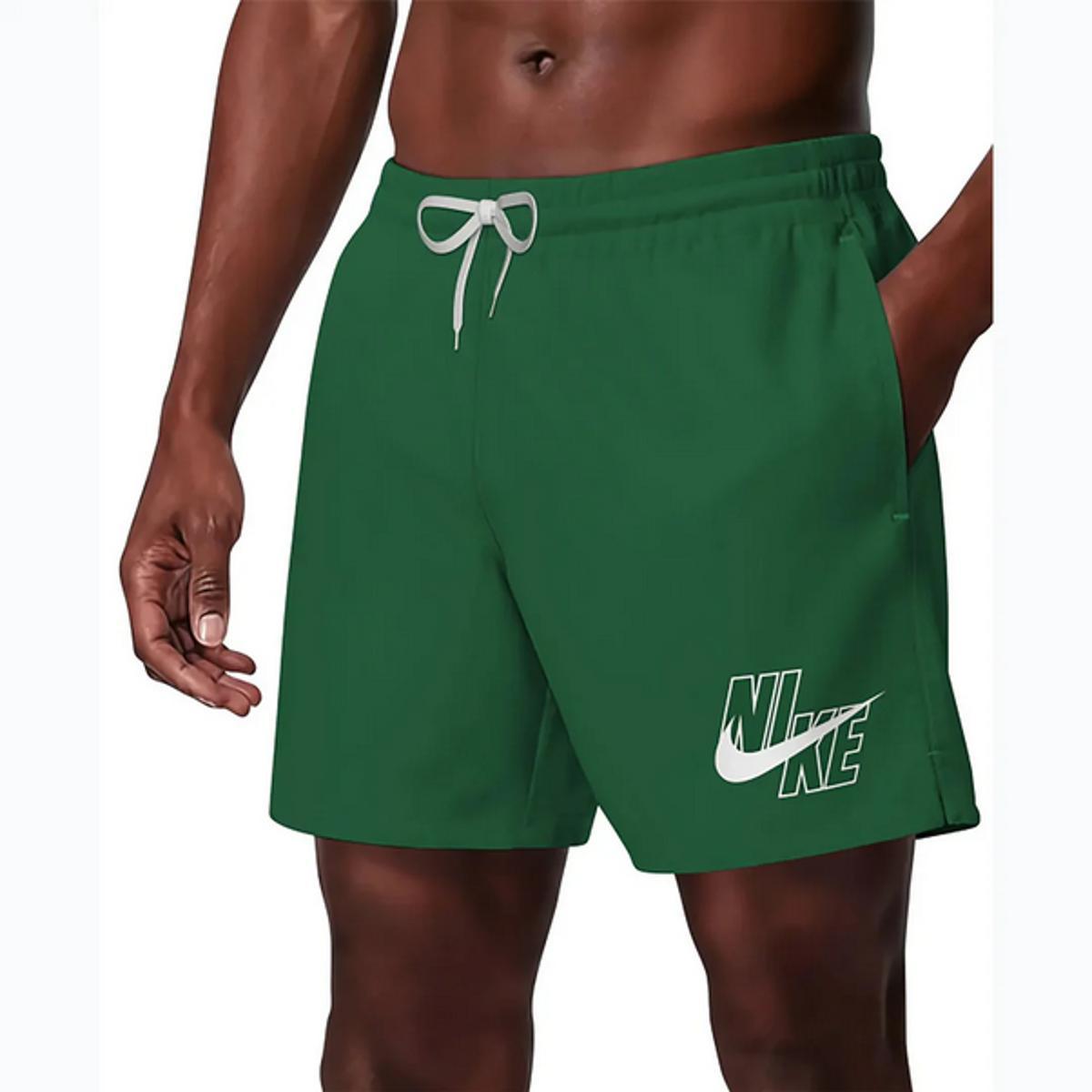 Nike Nike Swim Breaker Swim Logo 5" Volley Short Malachite Swim Trunks Unisex - Adulto-Verde