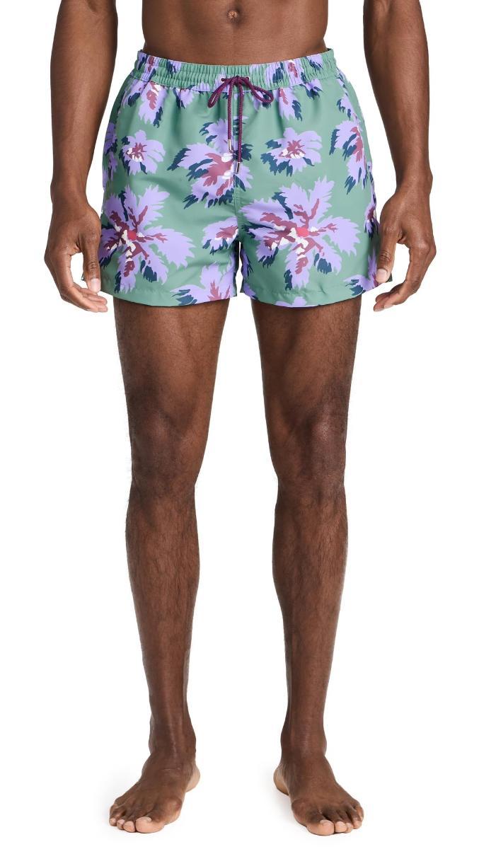 Paul Smith Pantaloncini da bagno da uomo Palm Burst-Verde
