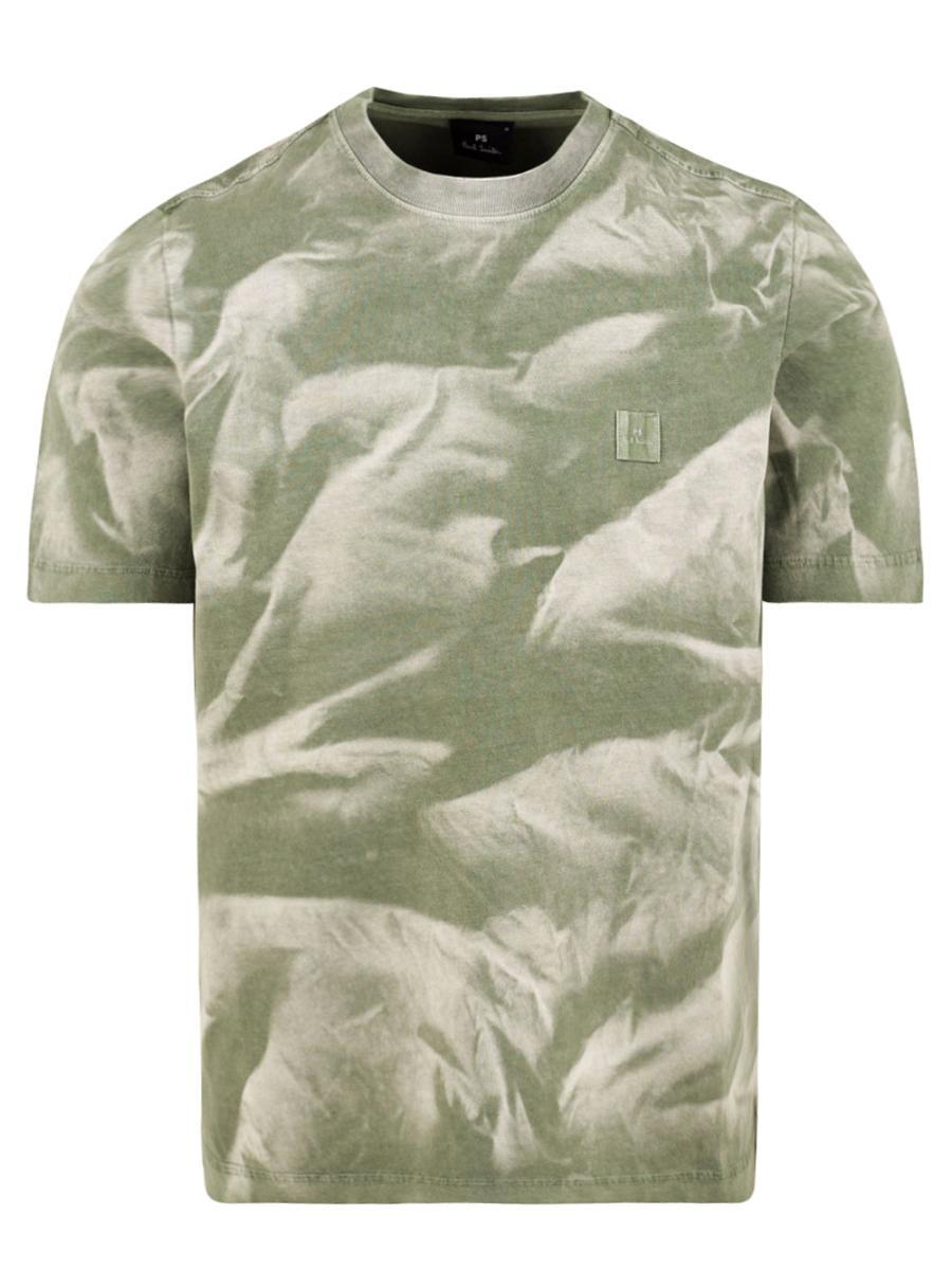 T-shirt Uomo fantasia tie dye verde