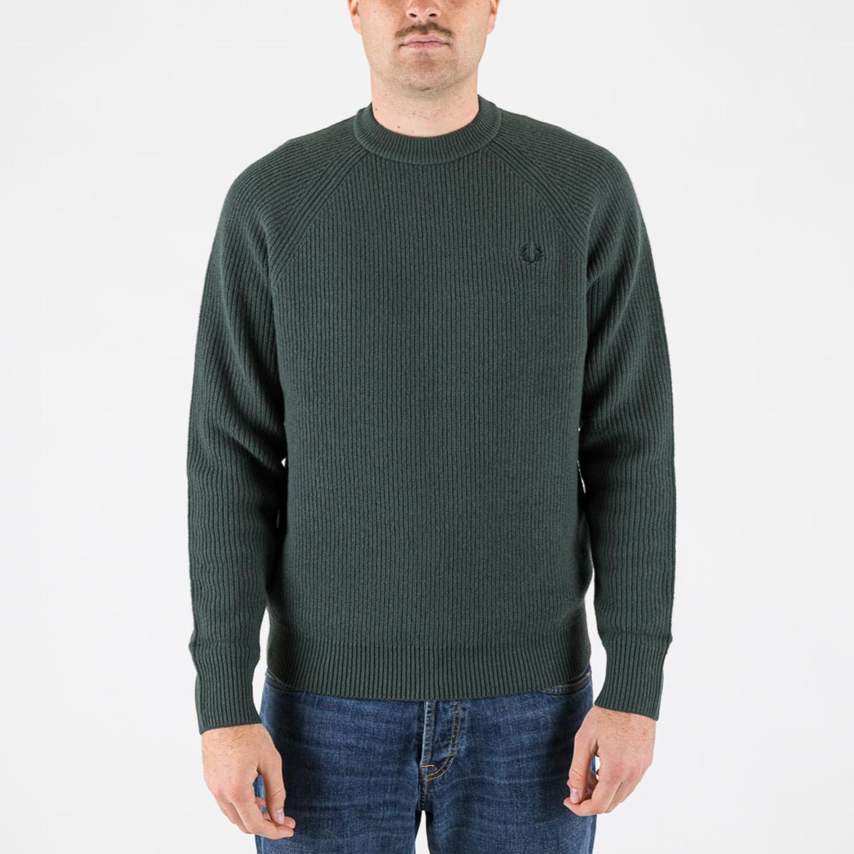 Maglie Fred Perry Lambswool Raglan Jumper court green