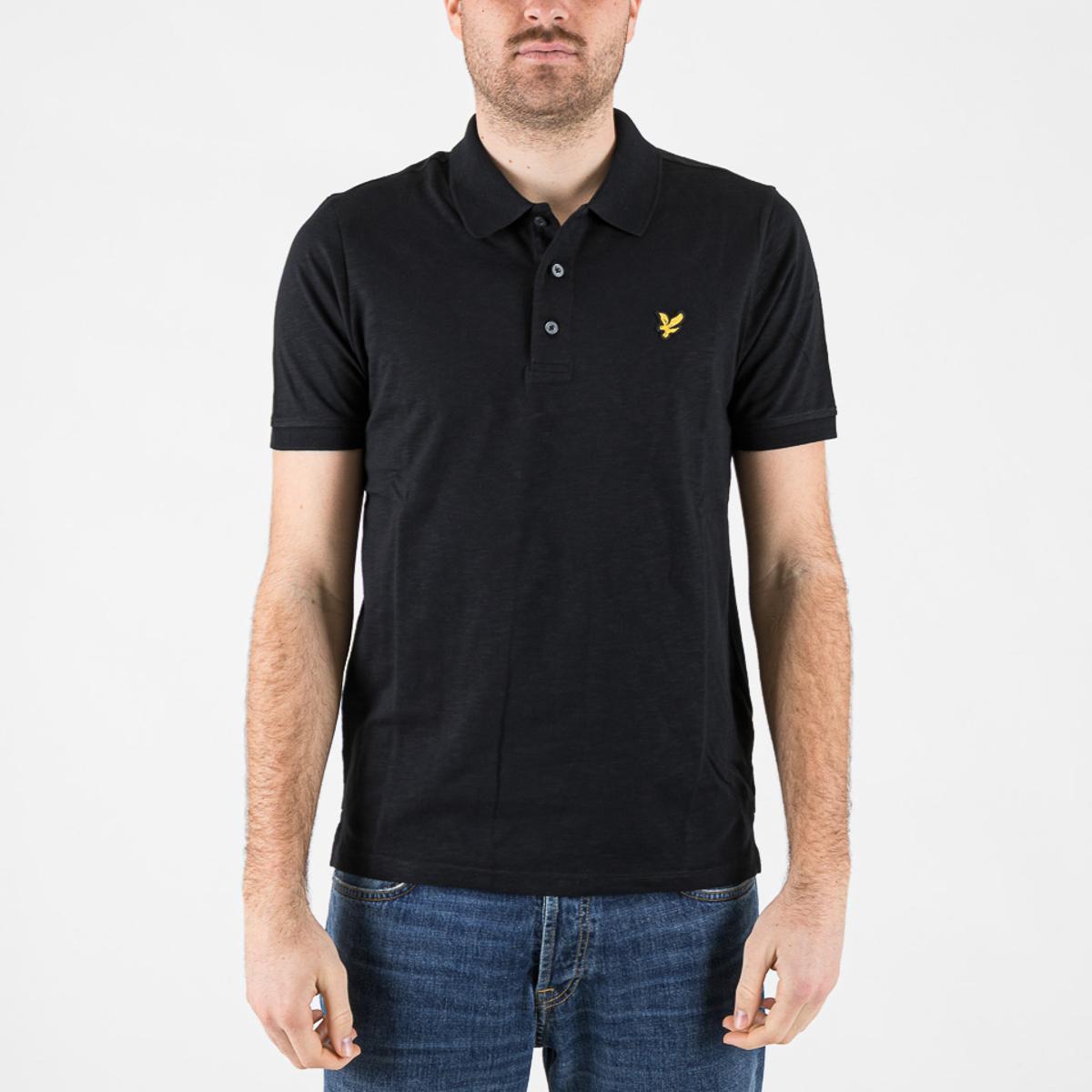 Polo Lyle & Scott Fine Slub Polo Shirt jet black