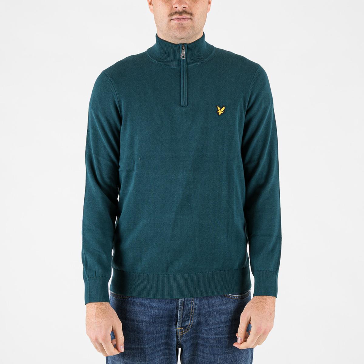 Maglie Lyle & Scott 1/4 Zip Jumper rich teal-Multicolore