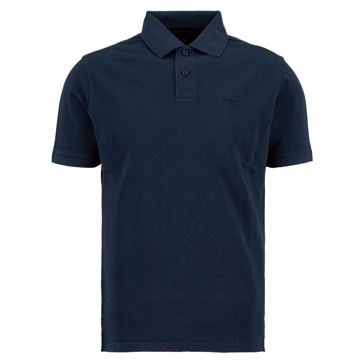 Polo Uomo in piqué in Navy Washed-Navy