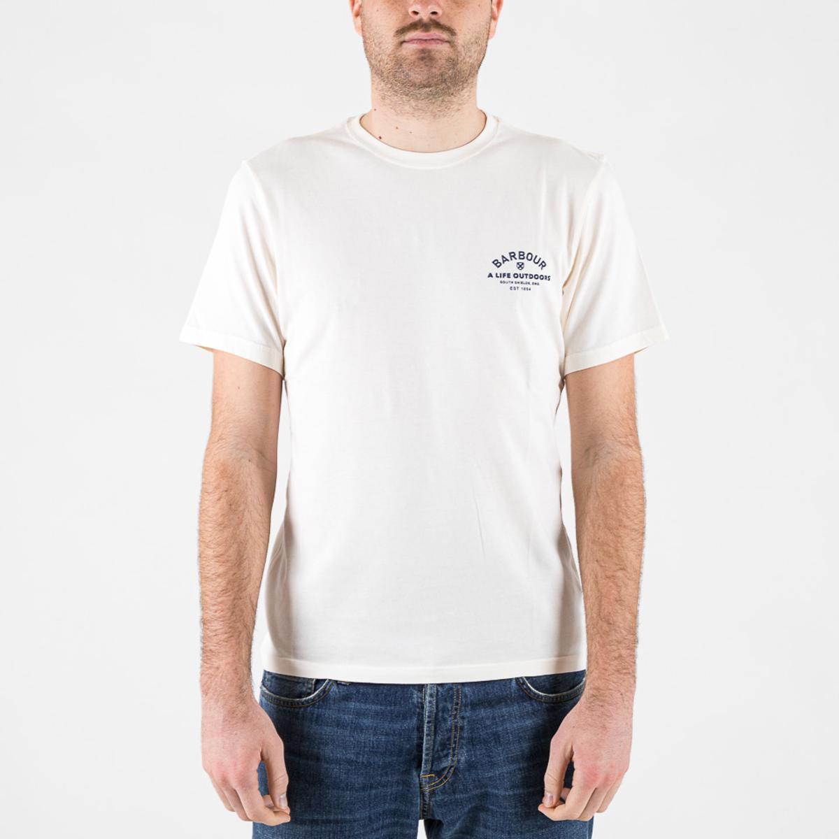T-shirts Barbour Cranmer Logo T-Shirt whisper white-Bianco