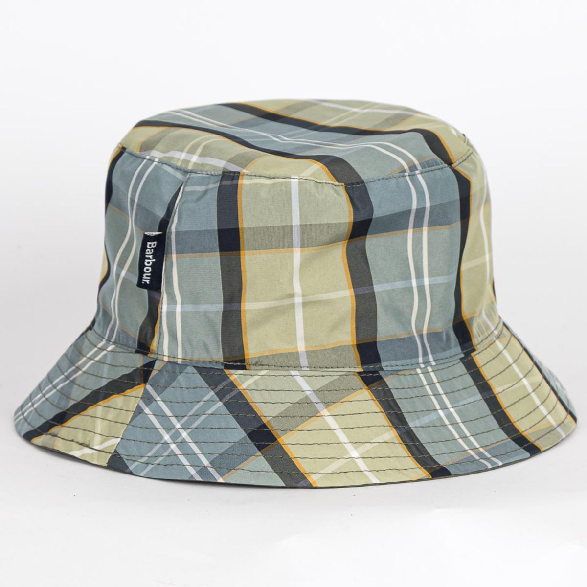 Cappellini Barbour Hutton Reversible Bucket Hat highland lake tartan & seagreen