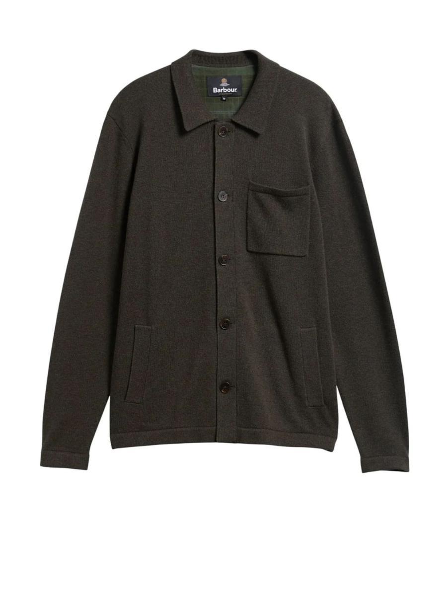 Barbour Cardigan Uomo Bellam MKN1754-Olive
