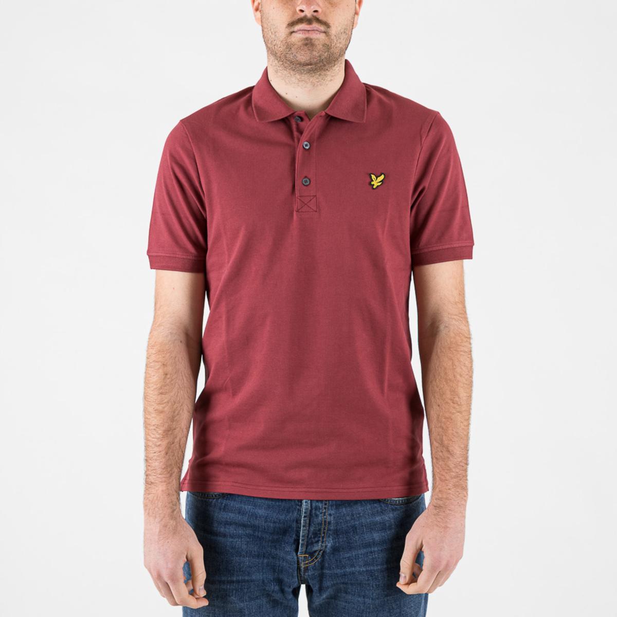 Polo Lyle & Scott Plain Polo Shirt oxblood red