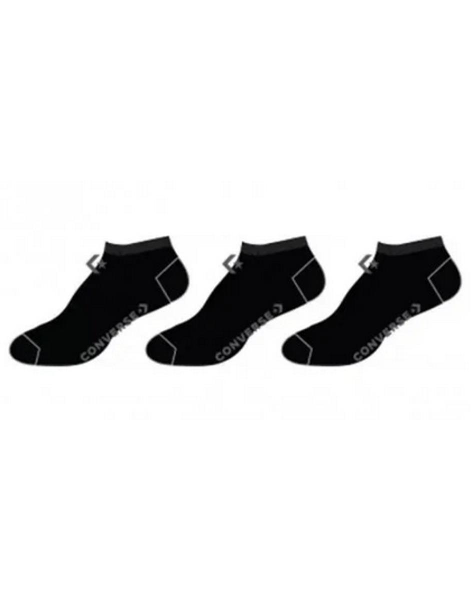 Converse - Set Composto Da 3 Paia Di Calze Calze Unisex-Nero