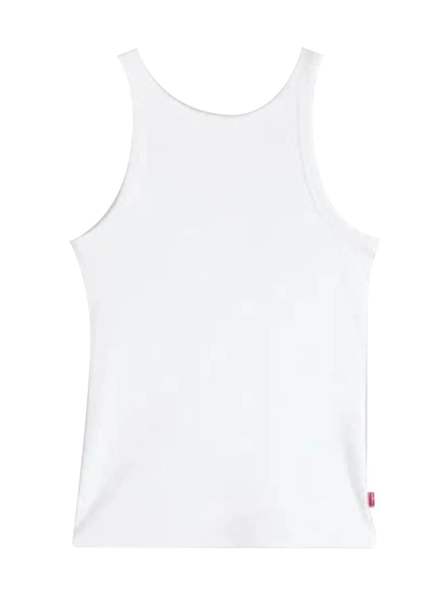 Levi's Essential Ribbed Tank T-Shirt Donna (Pacco da 1)-Bianco ottico
