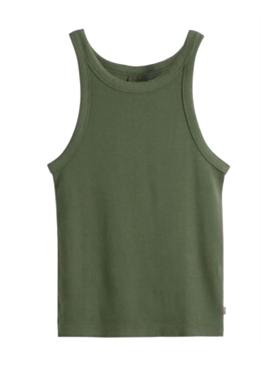 Levi's Essential Racer Tank T-Shirt Donna-Verde militare