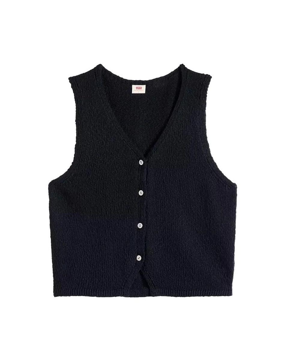 GILET DONNA MINI HELEN LAVORAZIONE  BOUCLE' - NERO