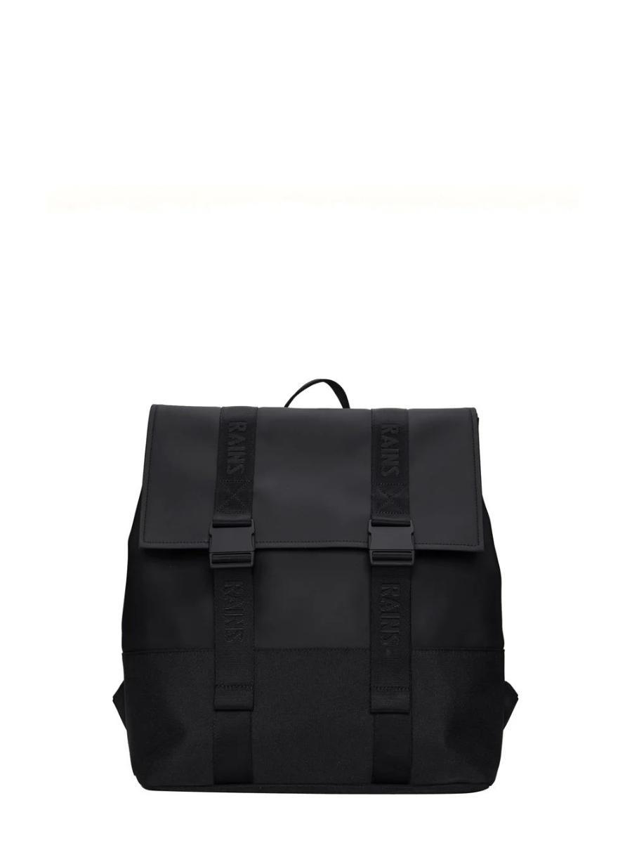 RAINS Zaino Unisex in tessuto 100% poliestere rivestito in poliuretano, modello Trail MSN Bag W3, dimensioni: 39x36x15 cm, capacità 21 litri, tasca interna imbottita per laptop da 16", protezio.
