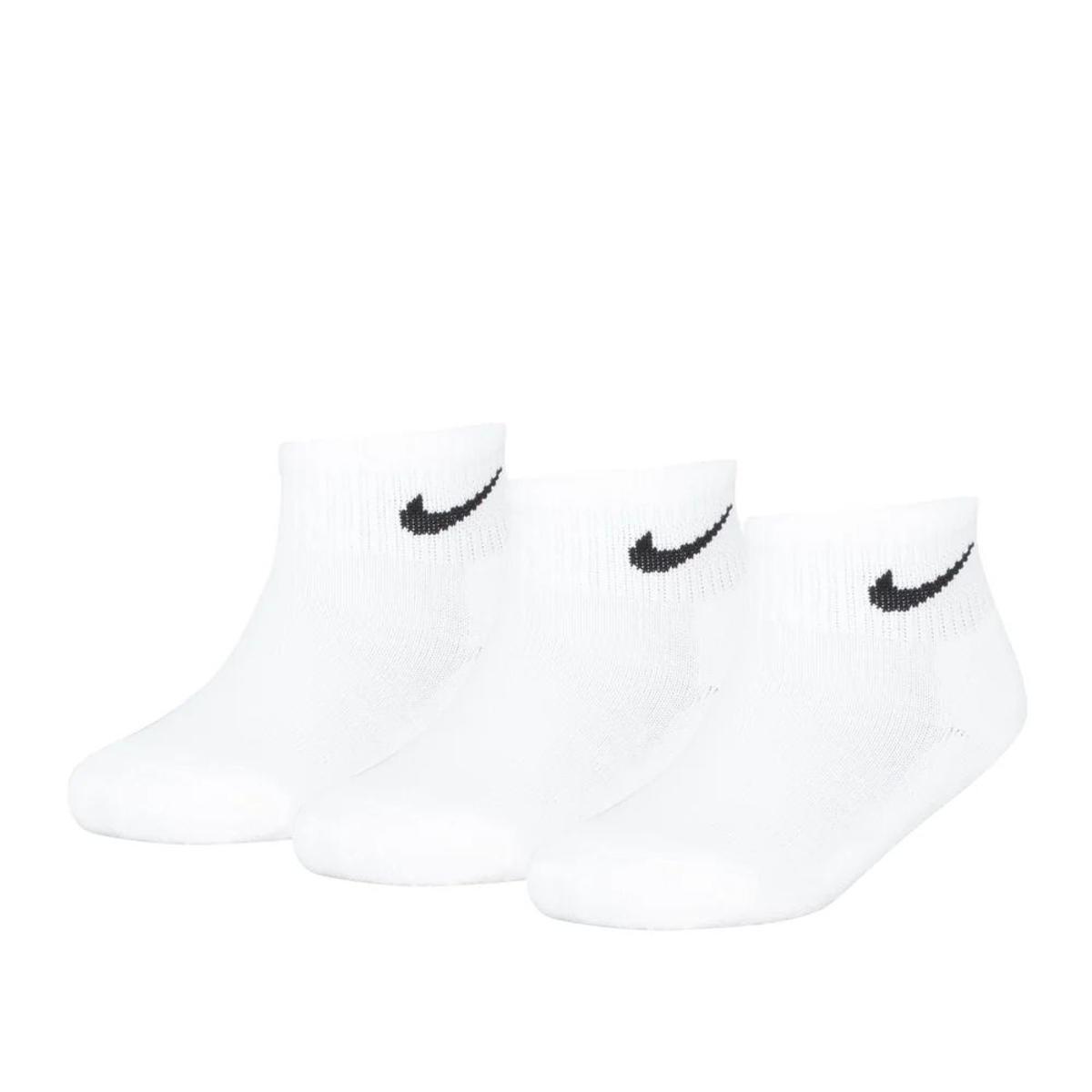 Nike Cushioned Ankle Un0026 3 Paia di calzini Unisex - Bambini e ragazzi-Bianco