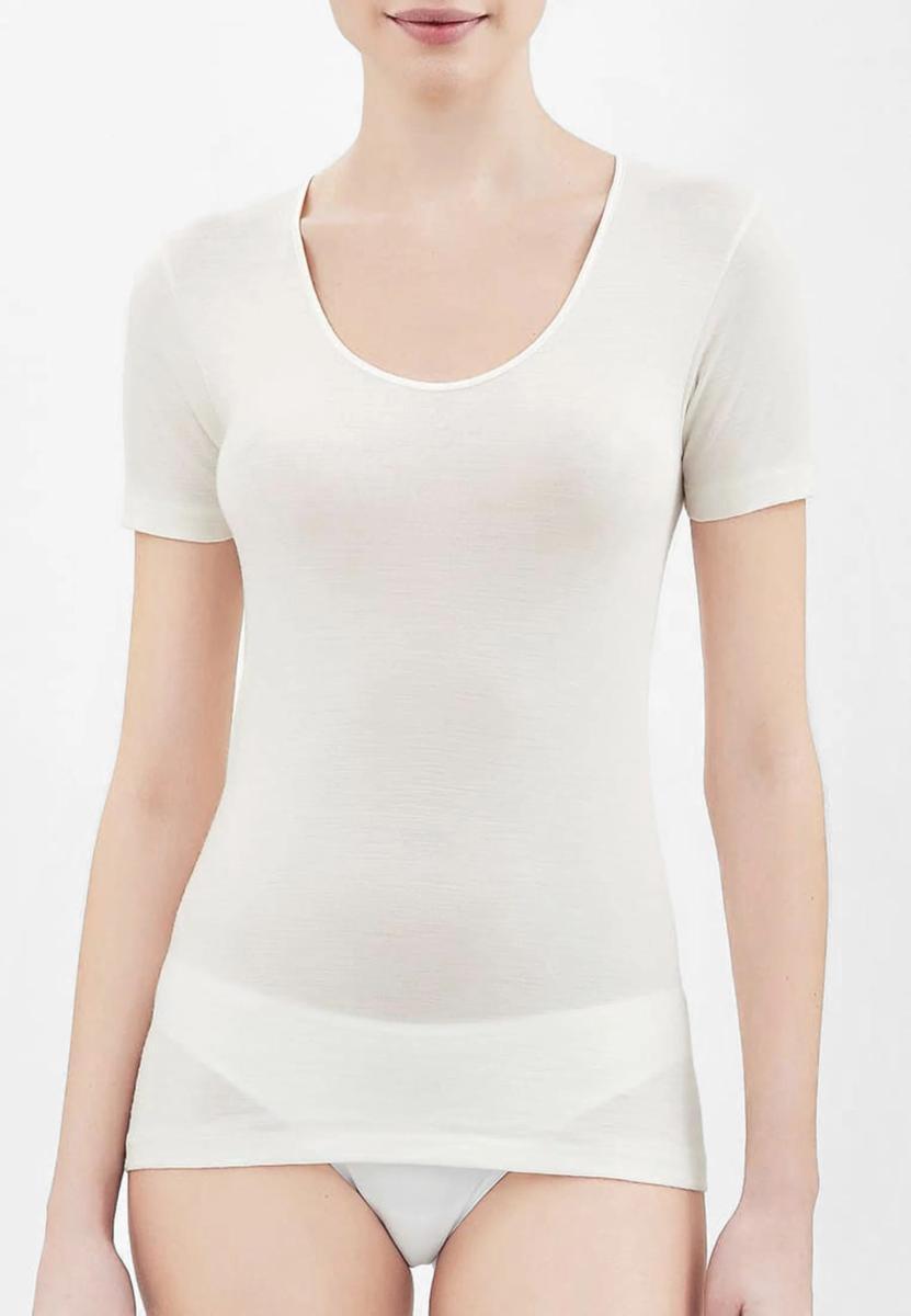 Ragno Offerta 3 Pezzi Magliette Mezza Manica Lana e Seta-Bianco