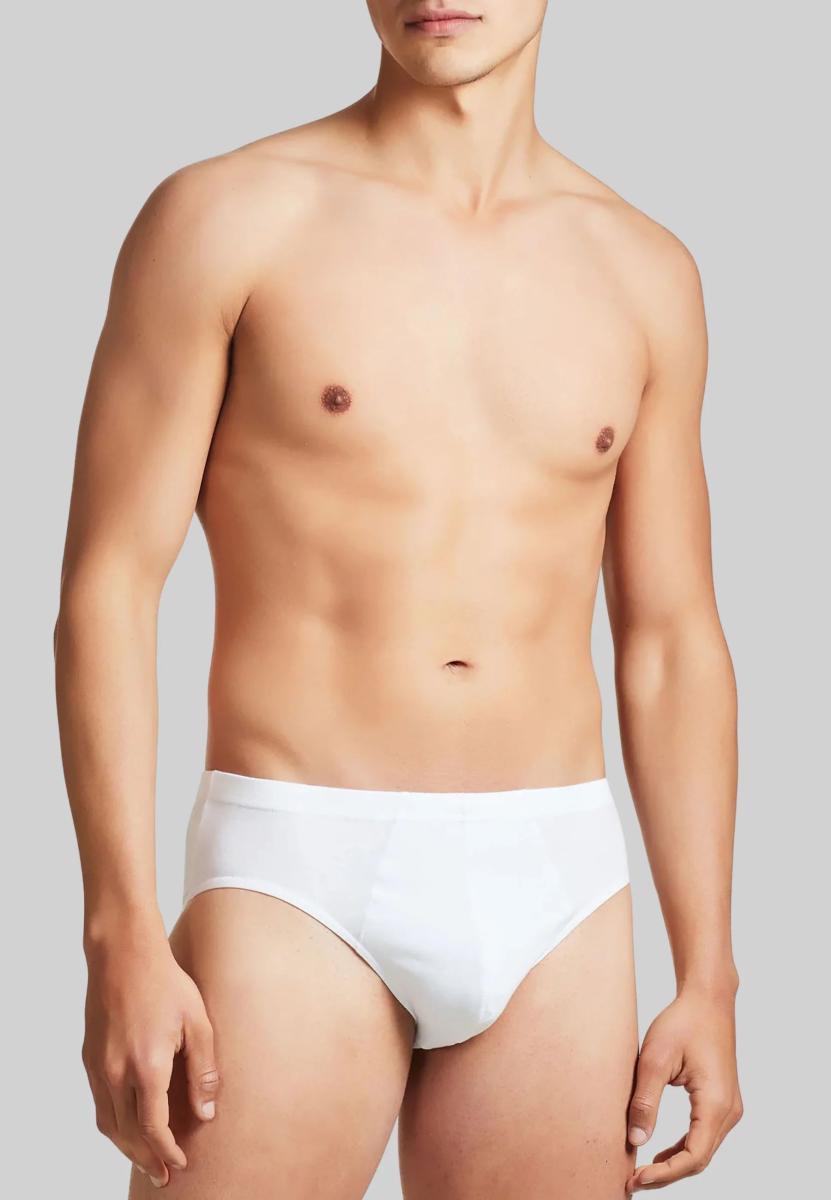 RAGNO 2 Slip Uomo Puro Cotone-Bianco