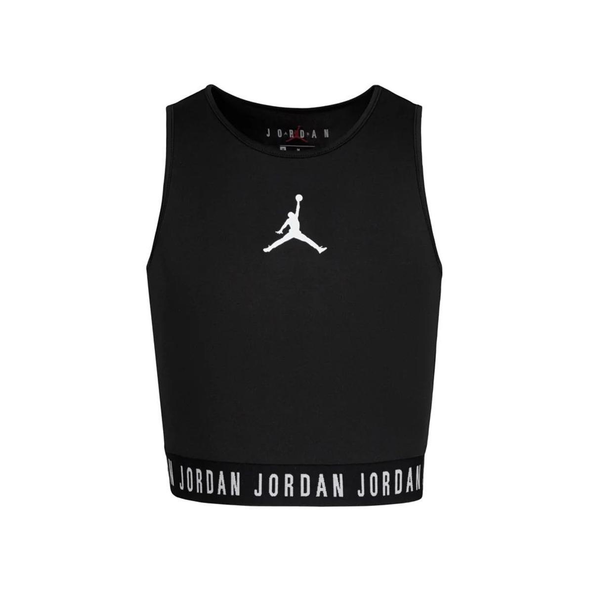 Jordan Essentials Active T-Shirt Bambine e Ragazze (Pacco da 1)-Nero