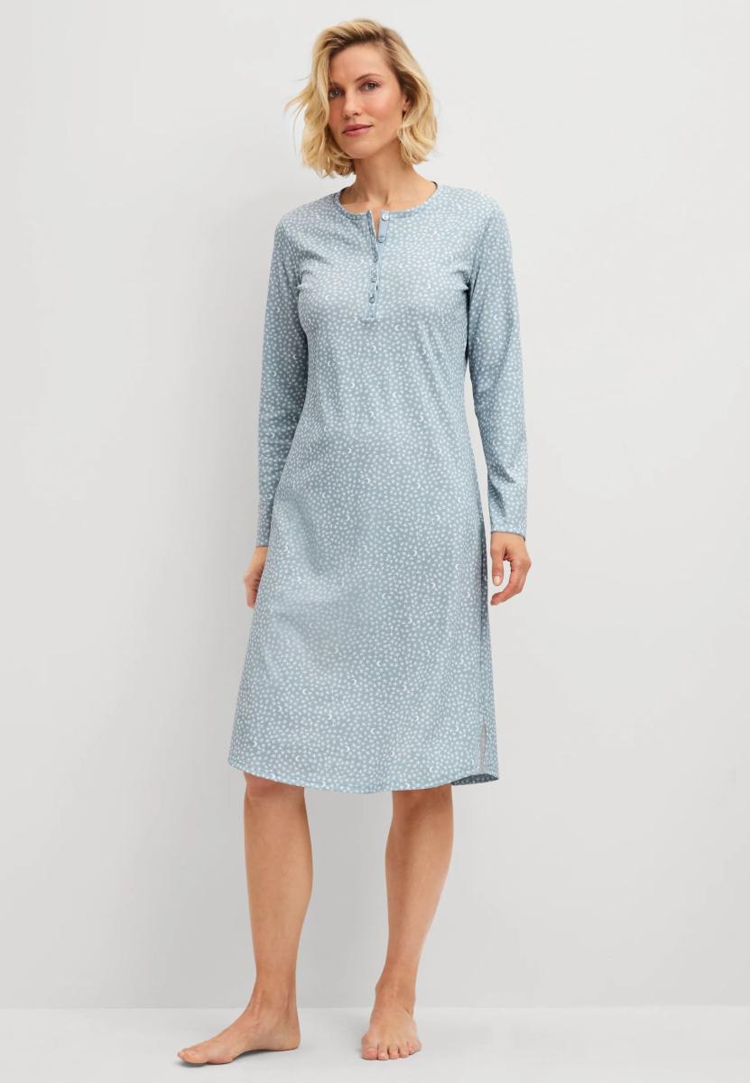Calida Midnight Dreams Maglia Lunga da Notte Donna-Azzurro