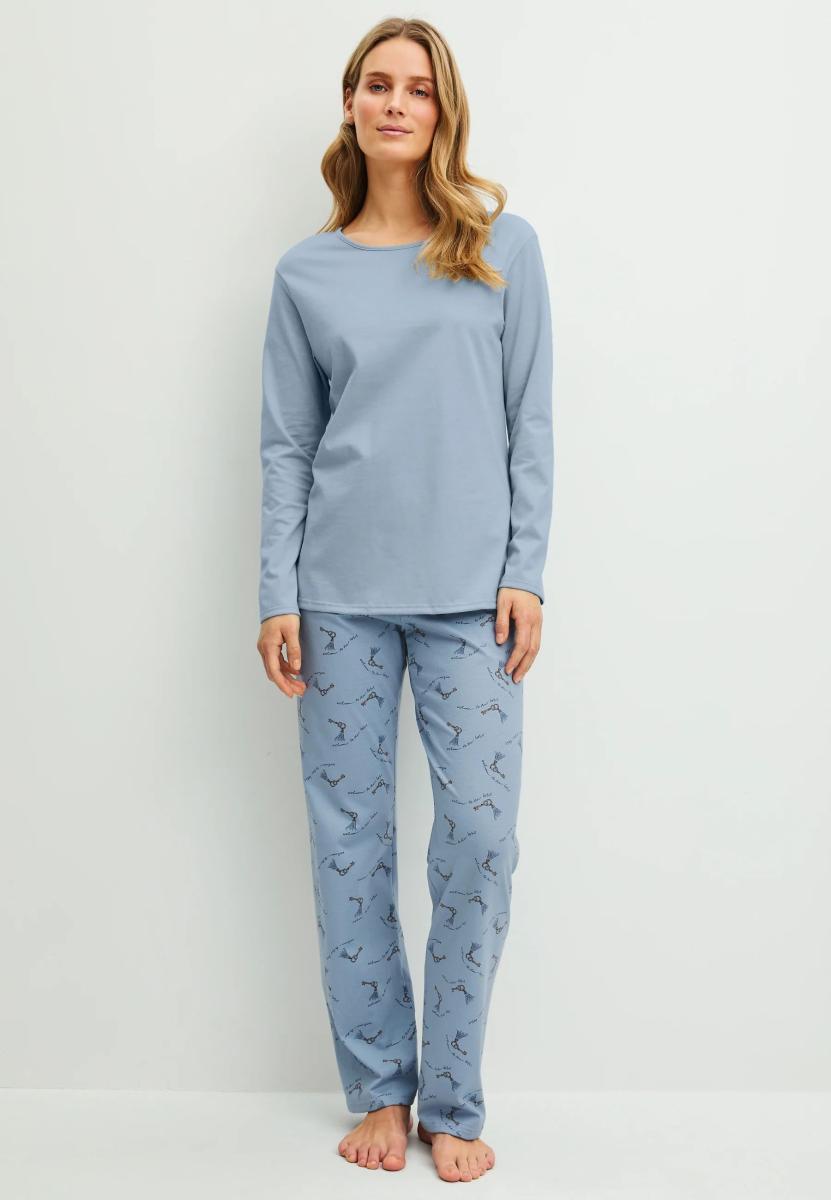 Calida Hotel Nights Set di Pigiama Donna-Azzurro