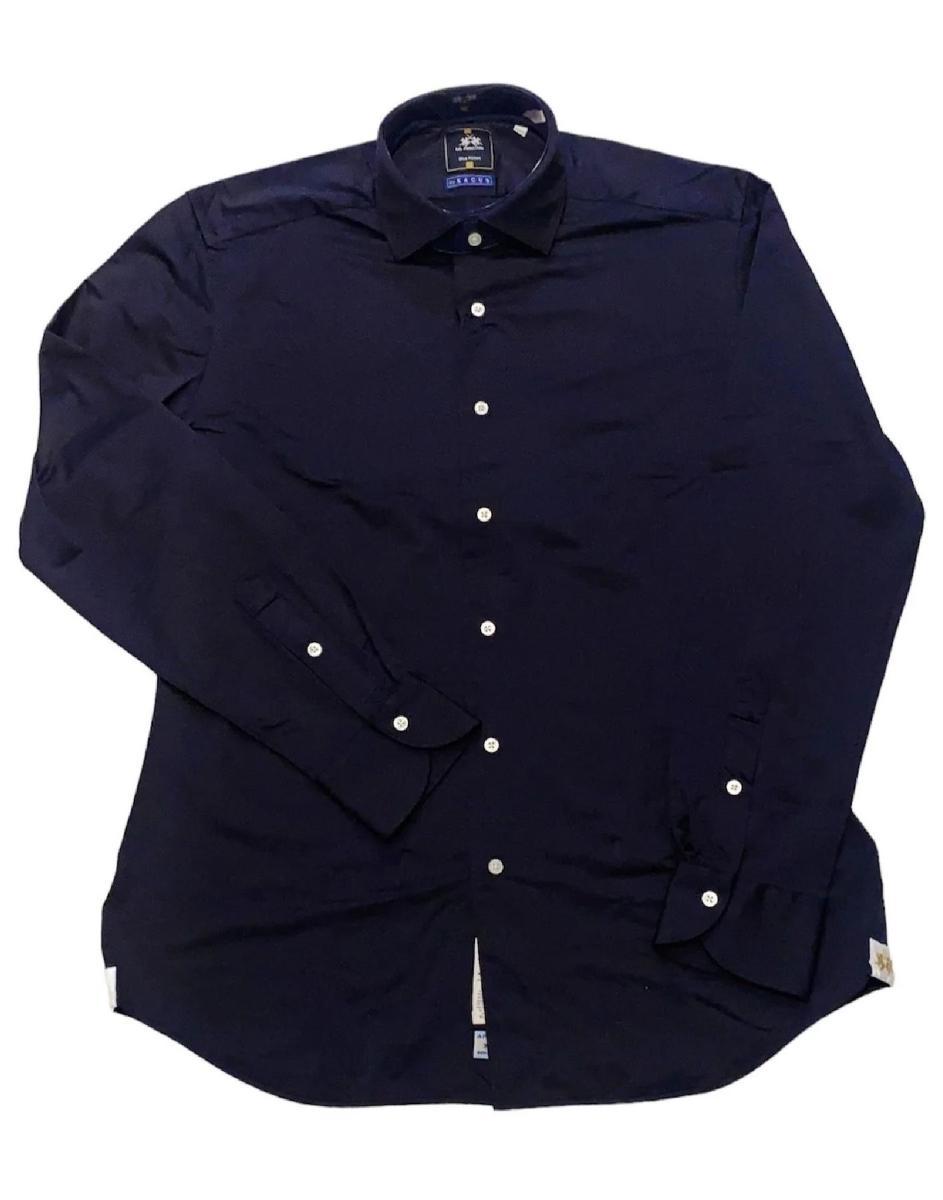 La Martina Camicia Da Uomo Regular Fit Blu