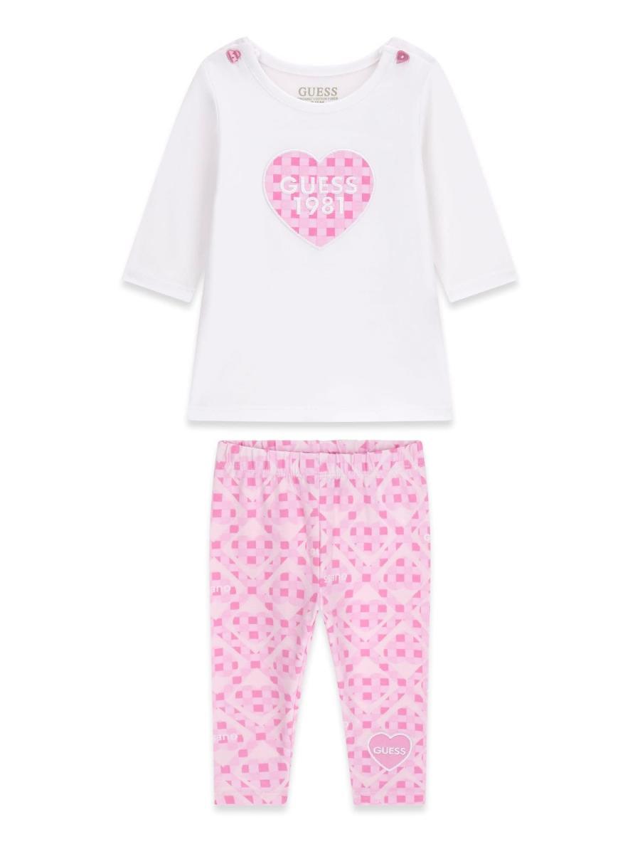 GUESS Long Sleeve T-shirt e Leggings Set di vestiti da gioco per bambini