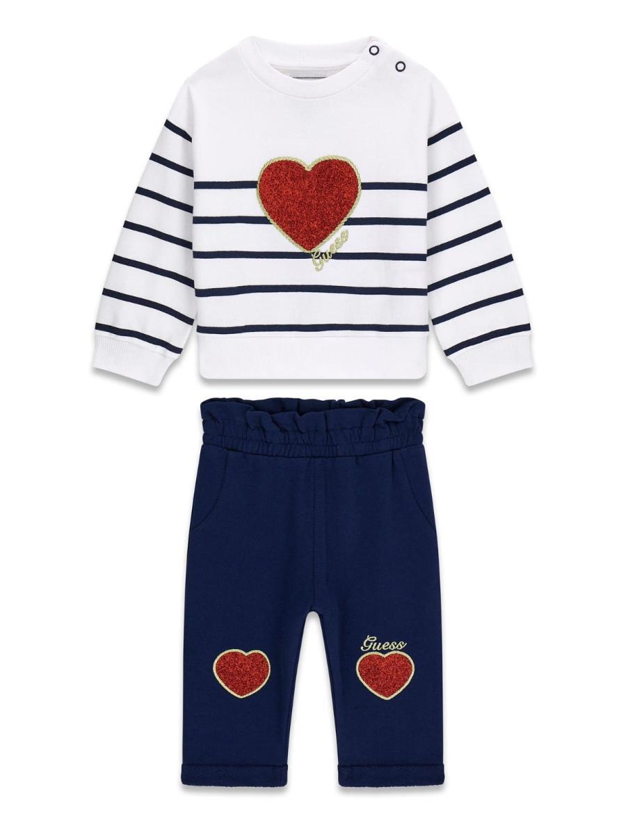 GUESS Long Sleeve Active Top and Active Pants 2 Piece Set di vestiti da gioco per bambini