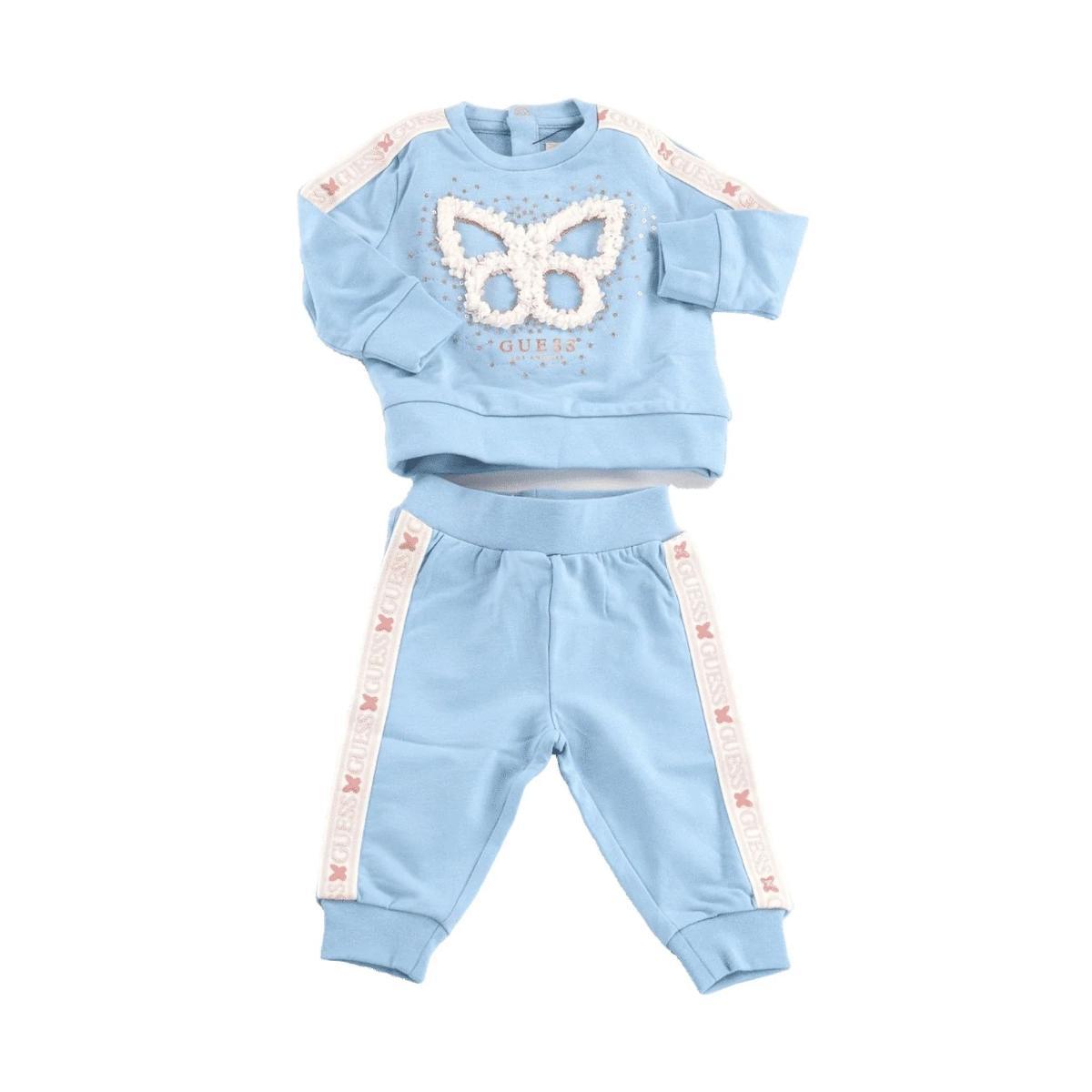 GUESS Set Felpa e Pantalone Bambina Cotone-Multicolore