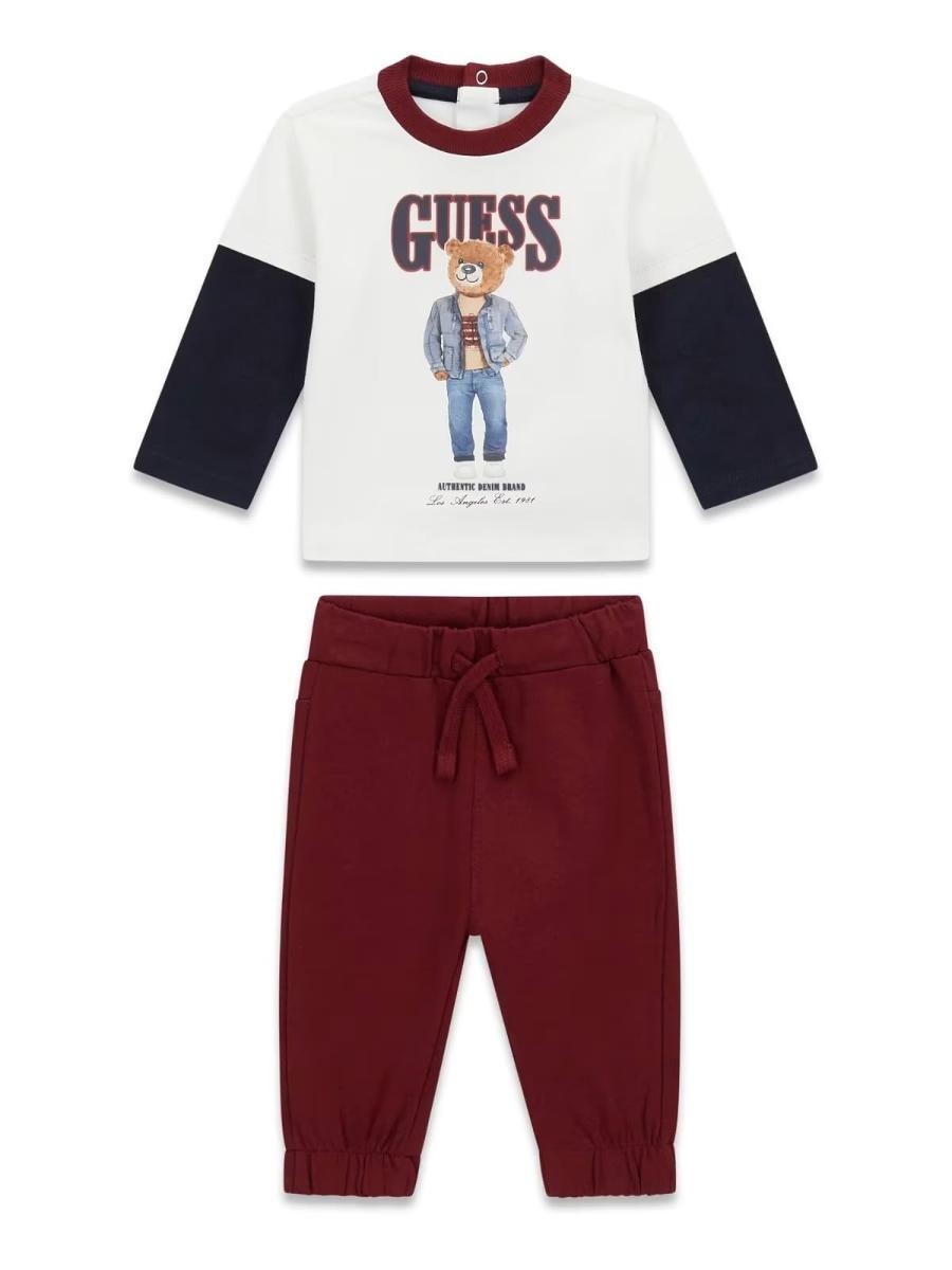 GUESS Completo per Bimbo Bianco-Multicolore